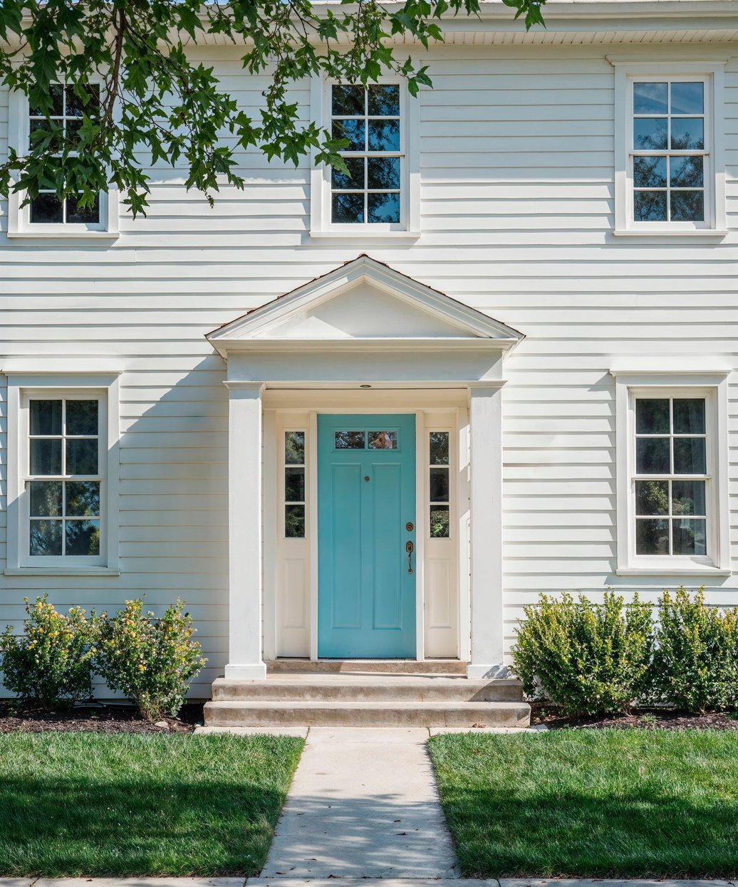 A close-up view of professionally installed seamless aluminum gutters on a residential home with clean fascia and downspout connections.